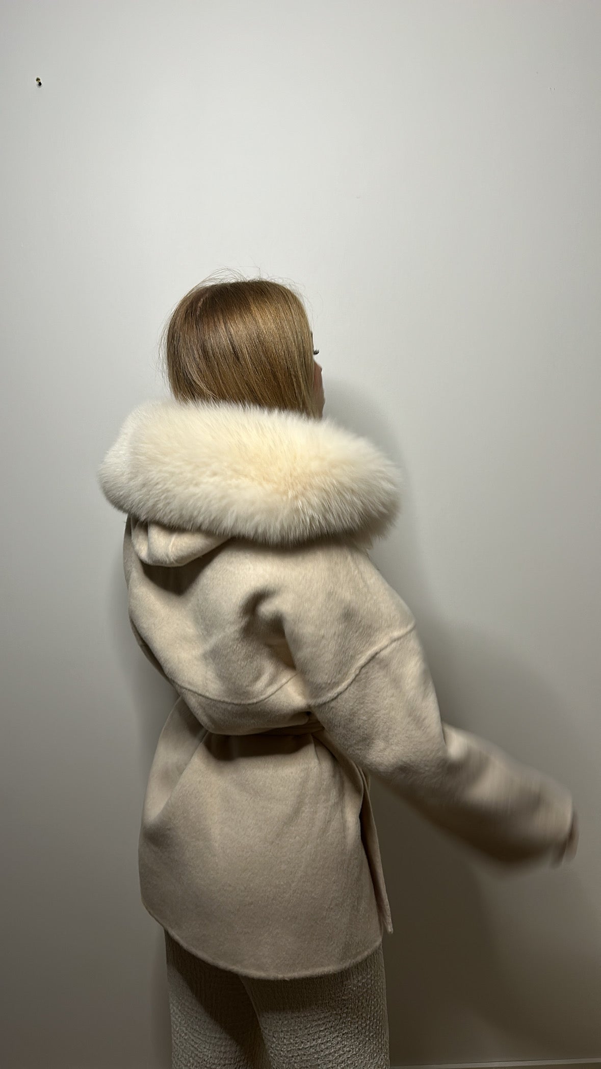 Long fur coat