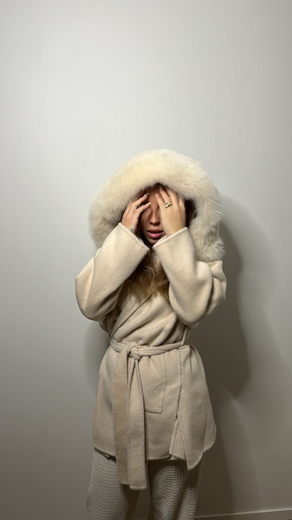 Long fur coat