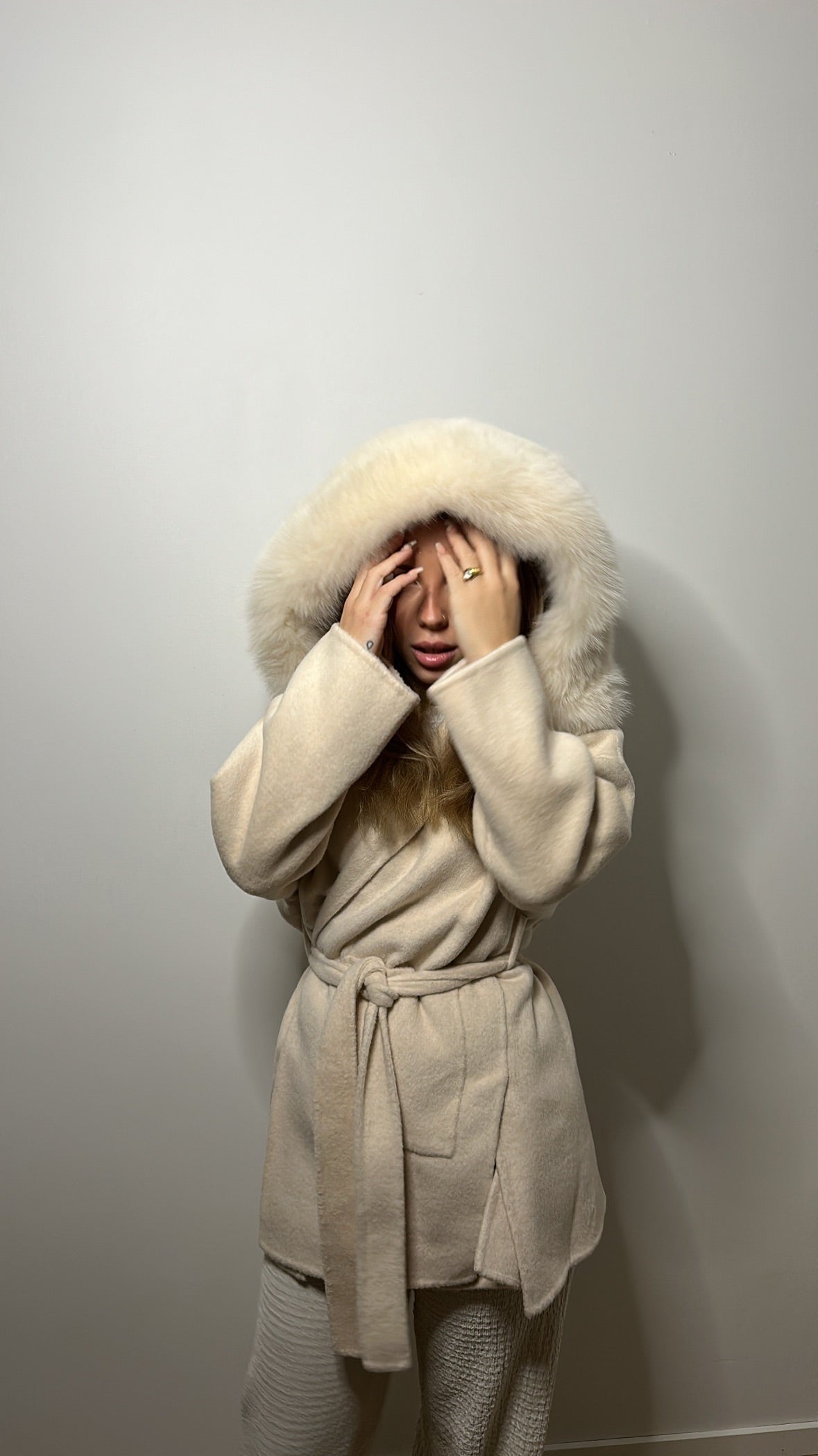 Long fur coat