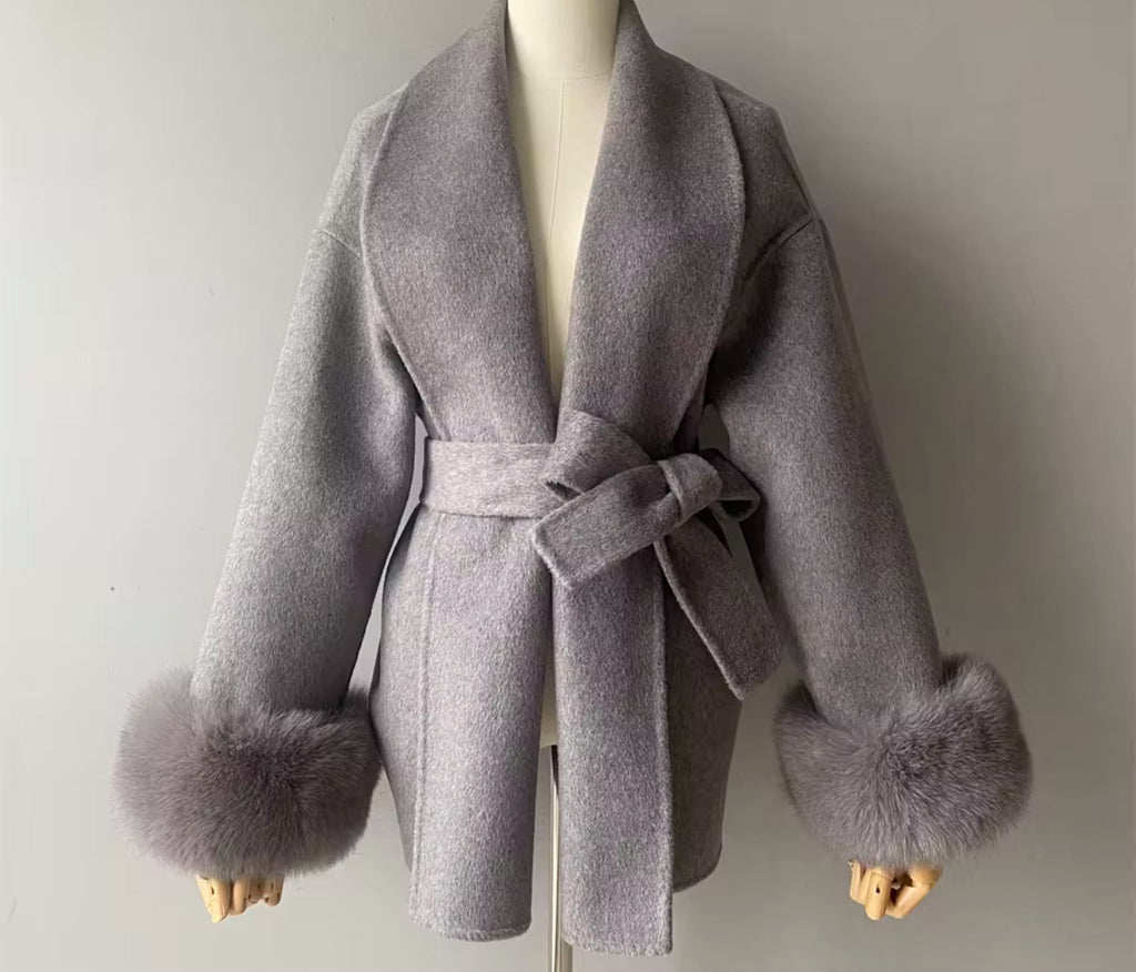 Fur Cuffs Coat