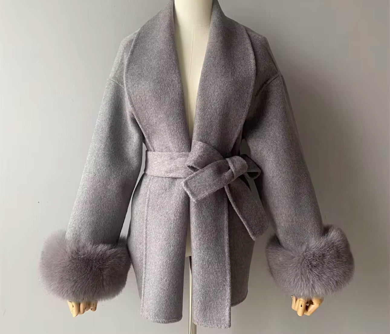 Fur Cuffs Coat