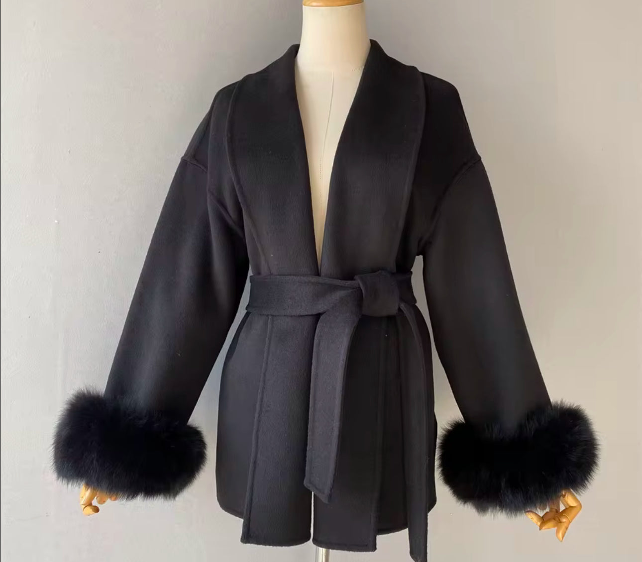Fur Cuffs Coat