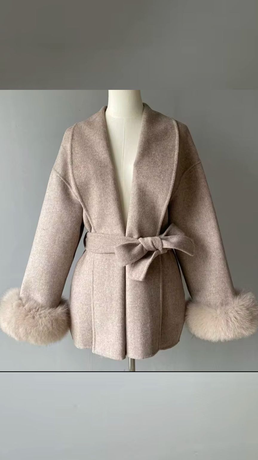 Fur Cuffs Coat