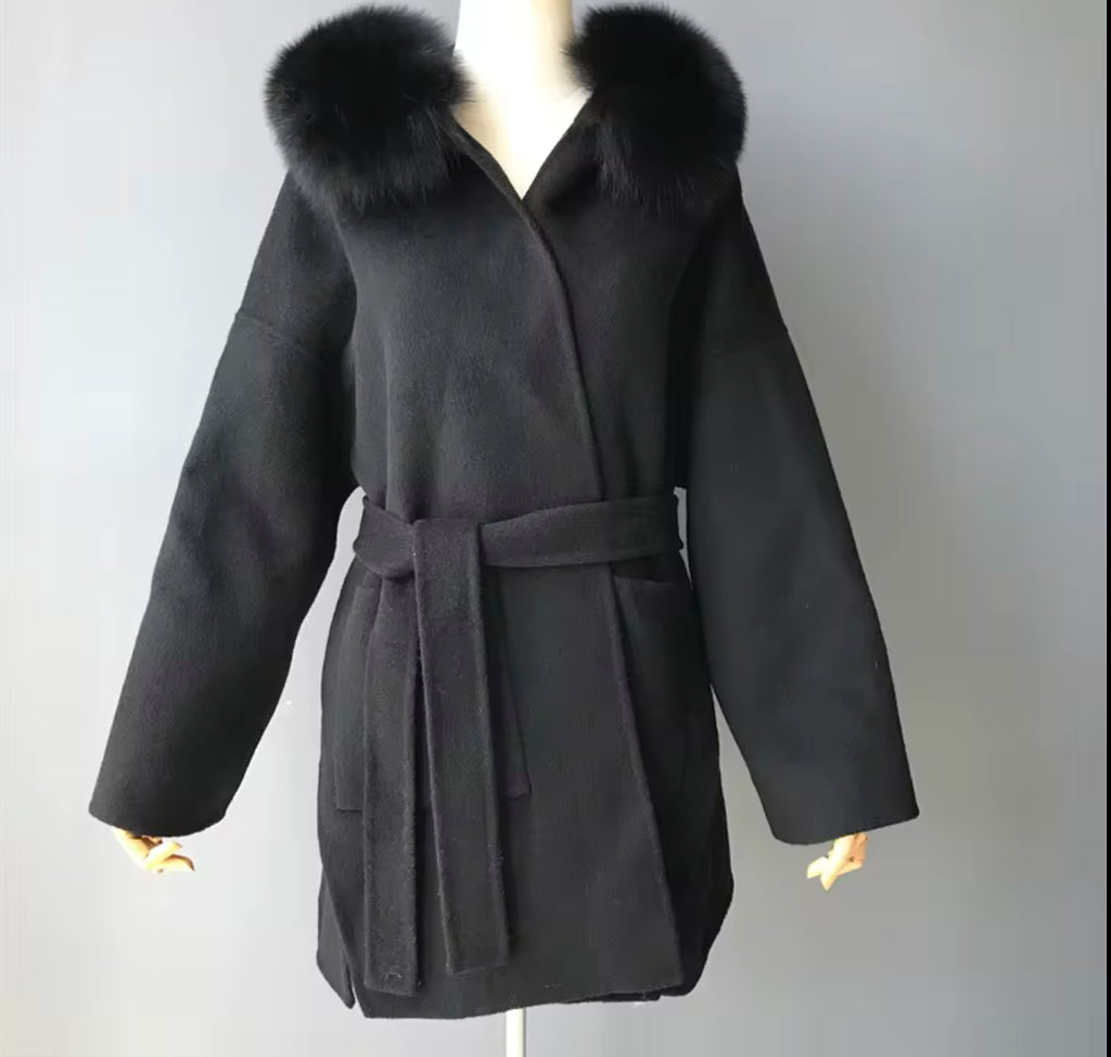 Long fur coat